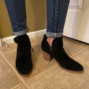 Sam Edelman black suede ankle boots